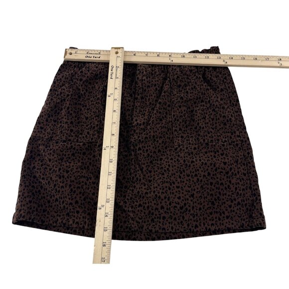 Old‎ Navy Girls XL 14-16 Brown Leopard Print Skirt 100% Cotton - Picture 4 of 5